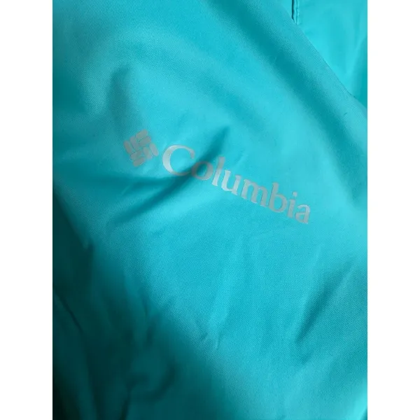 Columbia Women's Teal Rain Jacket M Lightweight Hooded Windbreaker‎ Full Zip - Image 10