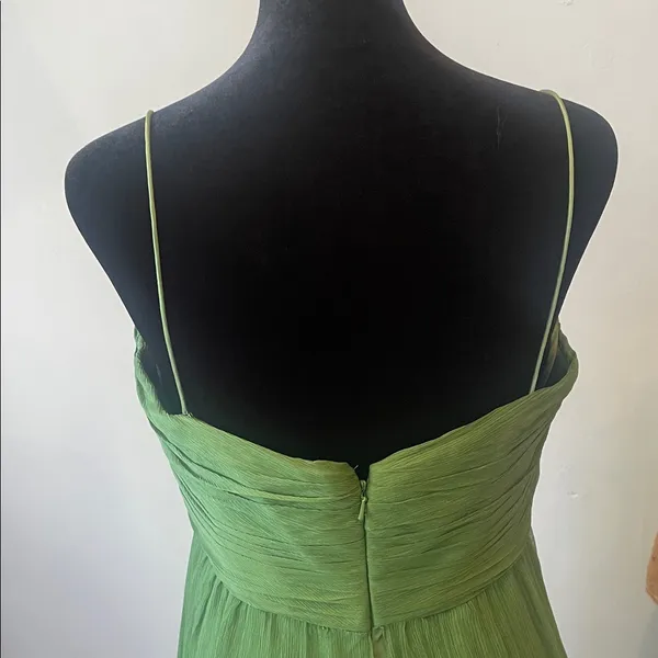 Olive Green formal party Dress size 10 like new - Image 3