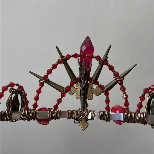 Gothic•Handmade Tiara•Thorns and Roses •Day Of The Dead - Image 9