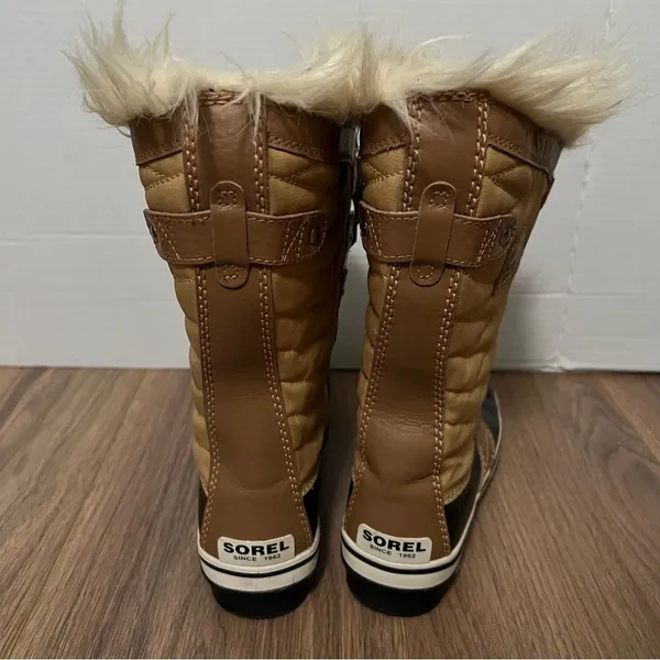 Sorel Tofino II Size‎ 5 Waterproof Winter Snow Boots Faux Fur Tan Black apres - Image 8