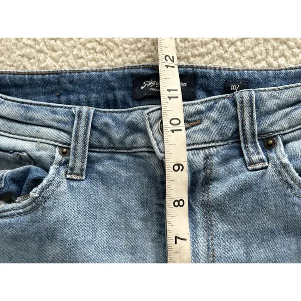 Flag & Anthem High-Rise Straight Jeans Distressed Ankle Stretch Blue Womens Sz10 - Image 11