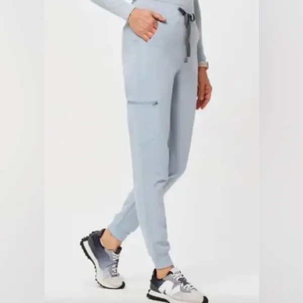 Figs Zamora High Waisted Dusty Blue Joggers Scrub Pants Womens XXL Tall Nurse - Image 6