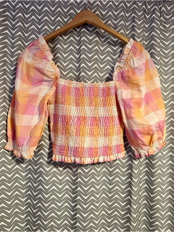 NWOT Charlie Holiday | Andrea puff-sleeve crop top, size S - Image 5