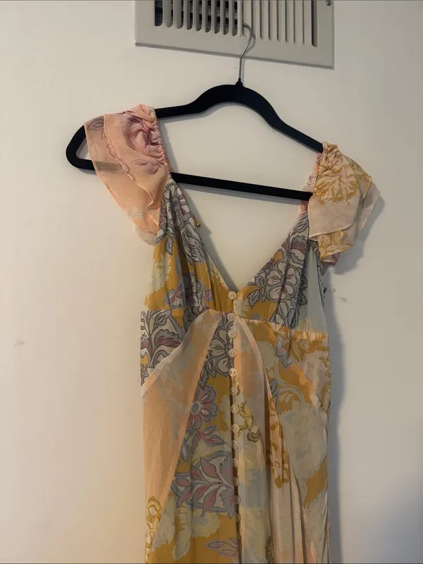 FREE PEOPLE Bali Aurora Flutter Sleeve Midi Dress, Size X-Small, $298 - Image 11