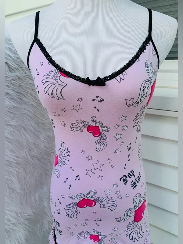 Vintage Y2K Disney Hannah Montana RARE MileyCyrus Archives Nightie POP STAR SLIP - Image 3