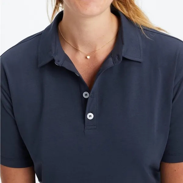 NWT Fabletics Classic Navy Boxy Short Sleeve Polo Shirt Size Medium Blokecore - Image 4