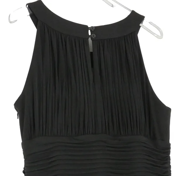 Sangria Black Halter Neck Sleeveless Maxi Dress Size 14 XL Formal Evening Gown - Image 3