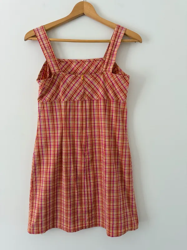 California Concepts Vintage 90s Y2k Pink Plaid Mini Dress - Image 6