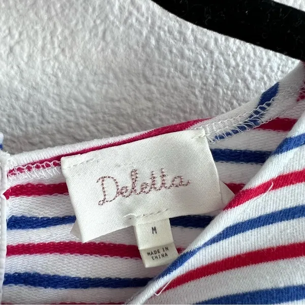 Anthropologie | Deletta‎ Poplin Cuffed Striped Top - Image 5