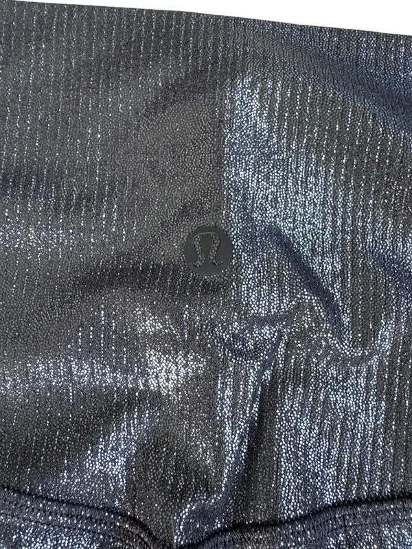 EUC Lululemon Align High-Rise Shimmer Leggings Luxe Shime Foil Navy Silver Sz. 4 - Image 7