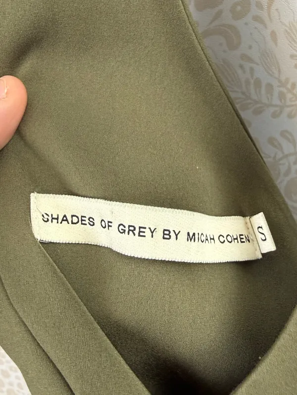 Shades of Grey by Micah Cohen Olive Green Tank Top - Size - Small - Image 5