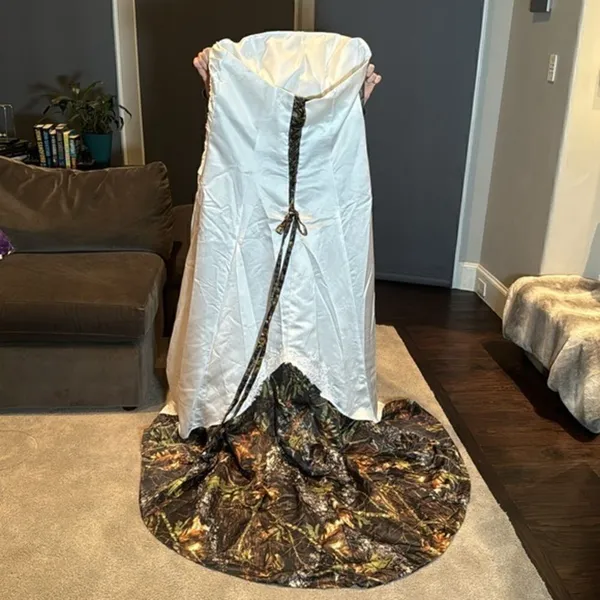 Women’s Unique Strapless Wedding Quinceañera Dress Corset Back Size 24W NWOT - Image 3