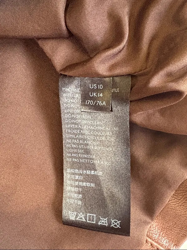 EUC Free People Modern Femme Faux Leather Skirt Cocoa Brown Size 10 - Image 7