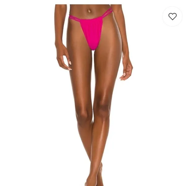 NWT Superdown x Revolve Hazel Bikini Bottom hot pink high waist thong bikini XXS - Image 2