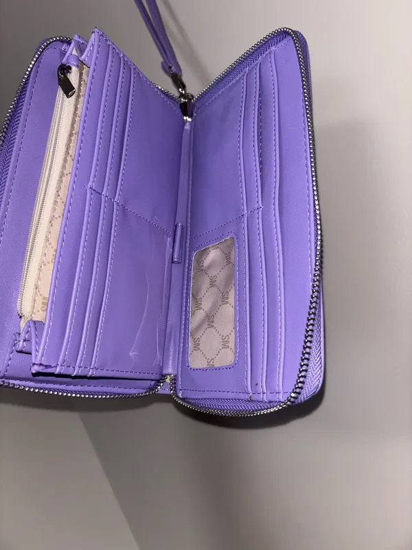 Steve Madden Wallet Wristlet Zip Around pastel purple - Image 3