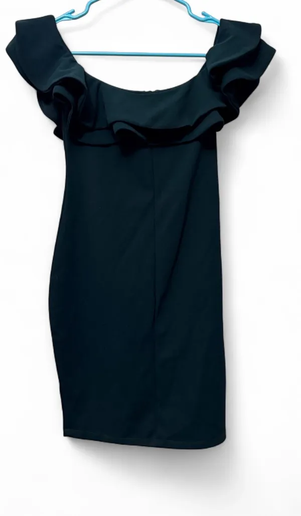 Dark Green Mind Code Cocktail Dress - Image 3