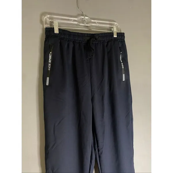New Sport Blue Quick Dry Athletic Sweat Pants Zipper Pockets Size XL NWOT - Image 2