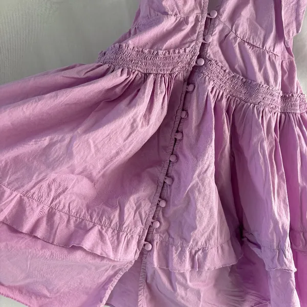 NWT Free People Sail away tunic tiered ruffle dress lilac purple small - Image 5