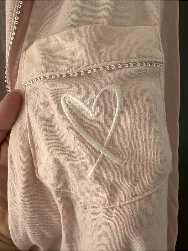 Victoria’s Secret medium pink pajama long sleeve top - Image 3