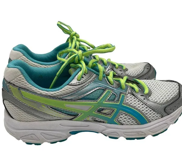 ASICS Gel-Contend 2 Women's Athletic Sneakers - White/Turquoise/Sharp Green - 7 - Image 5