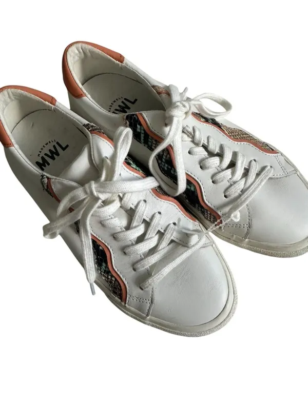MADEWELL Women's Ruffle Leather Trainers Sneakers Size 7.5 - Image 3