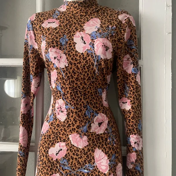 Free People Retro Romance Mixed Print Long Sleeve Dress - Image 11