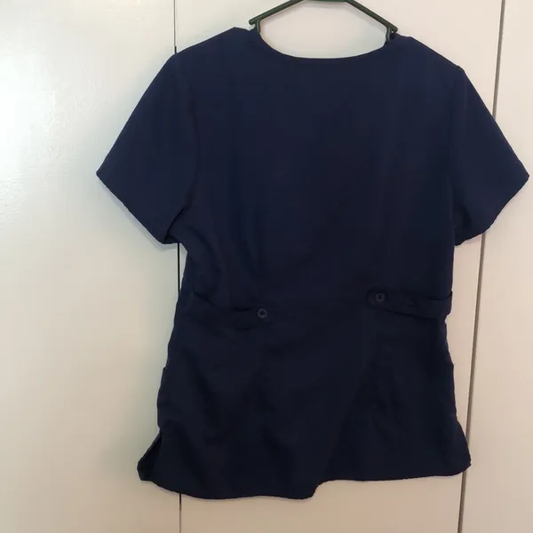 Greys Anatomy By Barco Cute Scrub Top Women’s Size Medium Navy Blue Color - Image 6