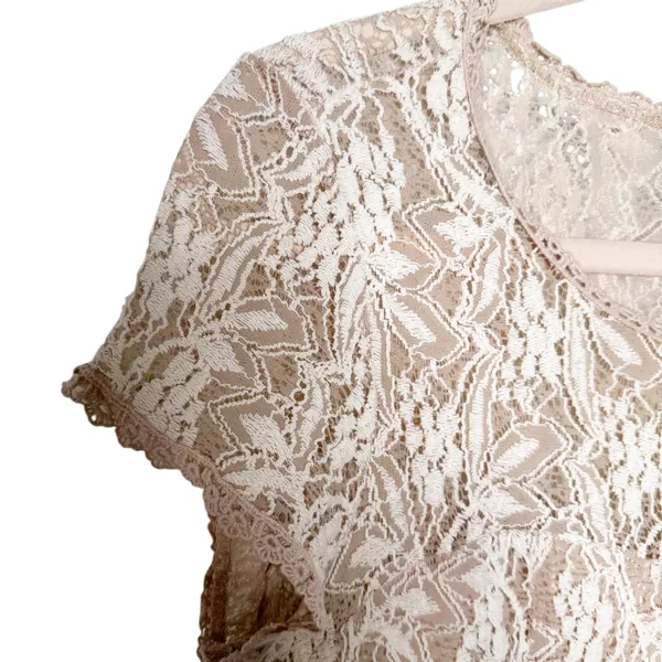 Sundance Ivory Lace Flare Dress Size S - Image 6
