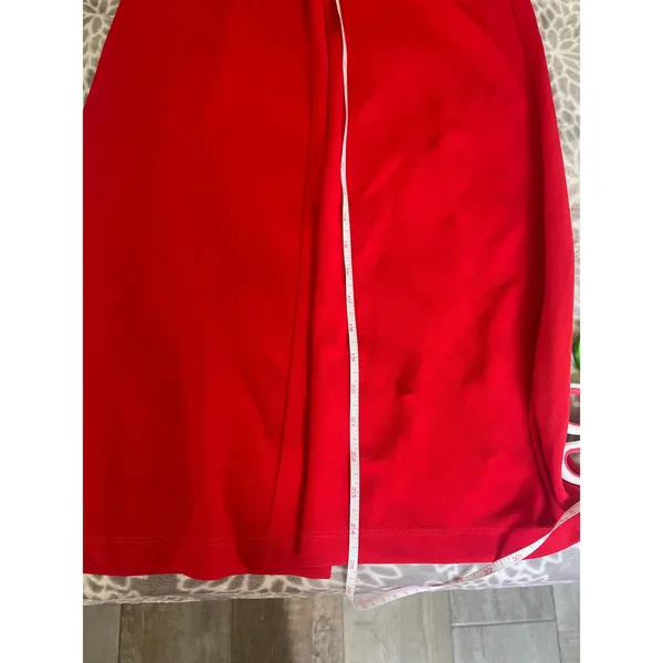 Lulu’s Red Strapless Wide‎ Leg Jumpsuit XS Classic Minimalist Chic Wedding Guest - Image 6