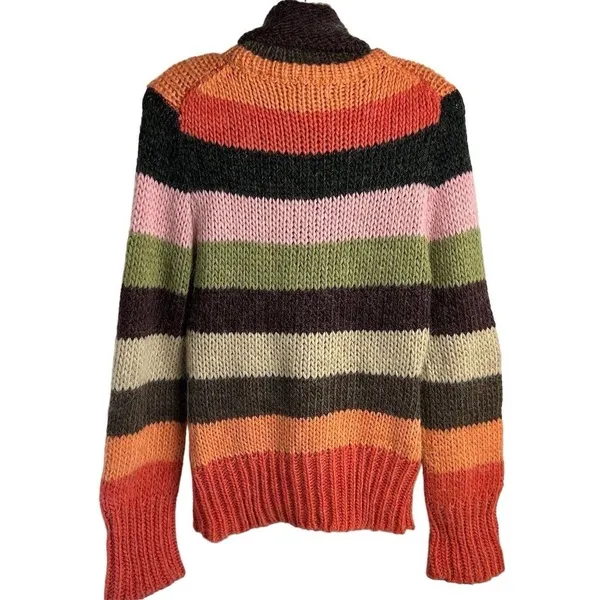 Anthropologie Laurie‎ B. Stripe Women's Mohair Wool Blend Striped Sweater Size M - Image 8