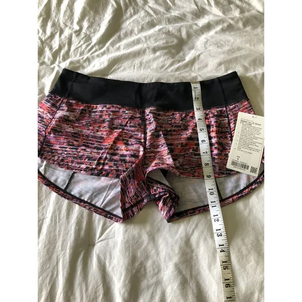 Lululemon Speed Up Short 2.5" - Sz 8, Flash Peat‎ Orange Black FPOM/BLK - Image 9