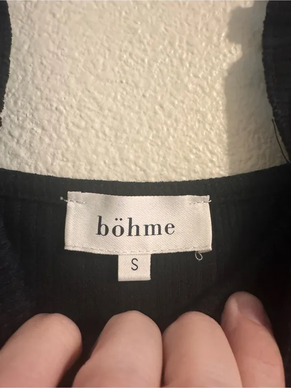 Bohme Black Ruched-Strap Ribbed Camisole - Image 2