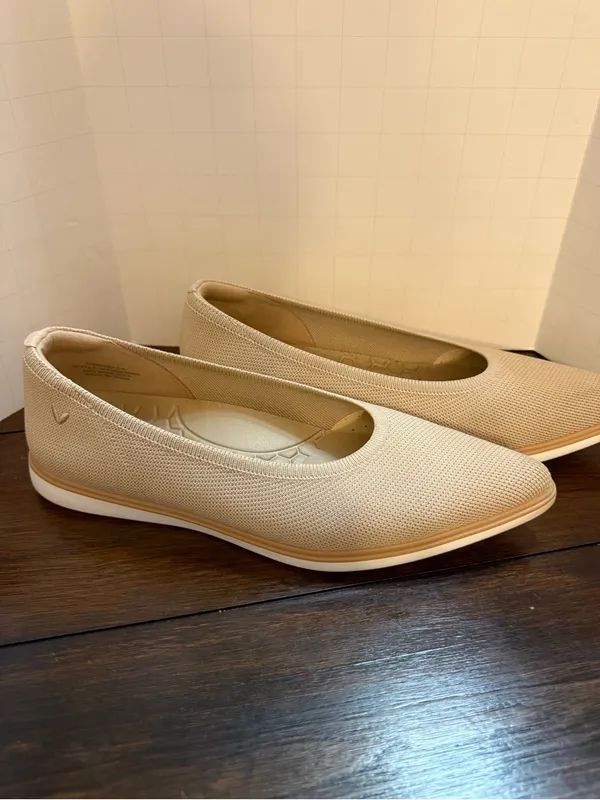 Vivaia Veronica All Day Standing Comfort Water Repellent Flats Washable Almond - Image 5
