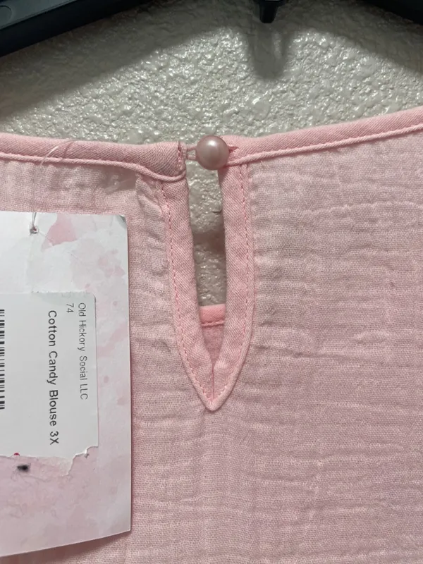 Cotton Candy Women’s Ruffle Sleeve Blouse Pink Size undefined - Image 5