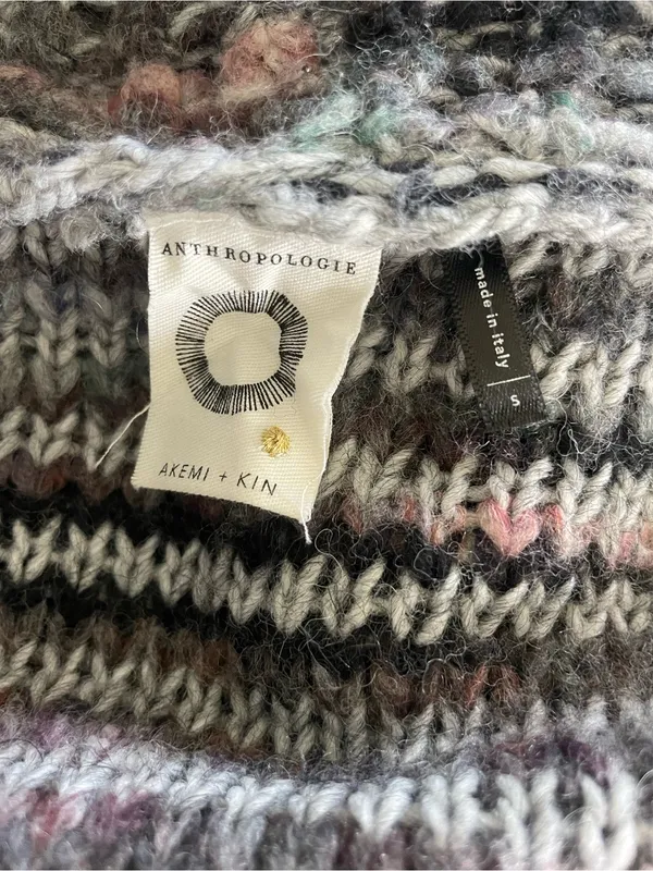 Anthropologie Akemi + Kin Wasilla Knit Cardigan Gray Multicolor Open Front - Image 5