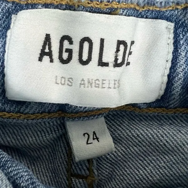 Agolde High Rise Riley Crop Jeans in Moor Womens 24 Clean Girl Quiet Luxury - Image 8