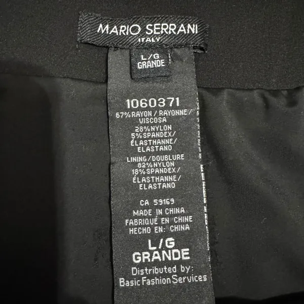MARIO SERRANI Italy Women Black High Waist A Line Career Goth Skirt L Whimsigoth - Image 8