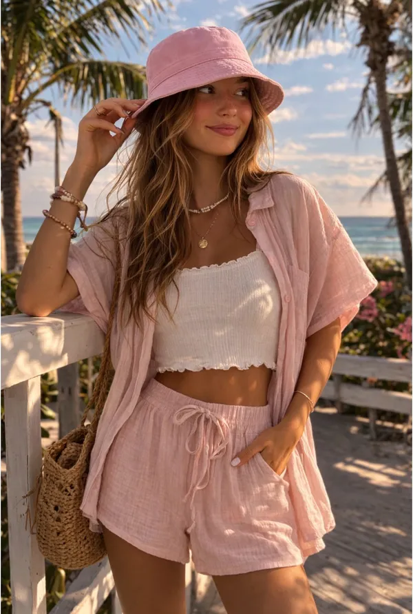 LC Waikiki bucket hat Pink - Image 9