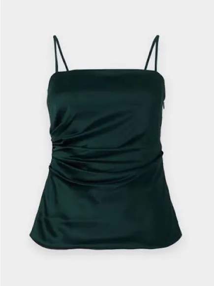 Abercrombie‎ & Fitch Sculpt Satin Strapless Top Green Size M NEW - Image 2