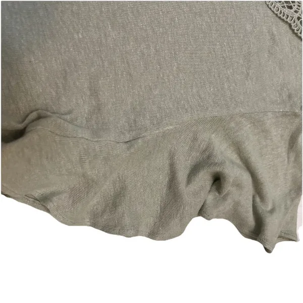 Lauren‎ Ralph Lauren Linen-Blend Jersey Flutter-Sleeve Shirt, Sage, M $89 - Image 7