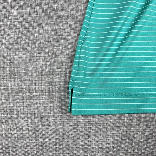 Nike Golf Polo Shirt Womens Medium Green Striped‎ Dri-FIT Quicken Loans National - Image 4