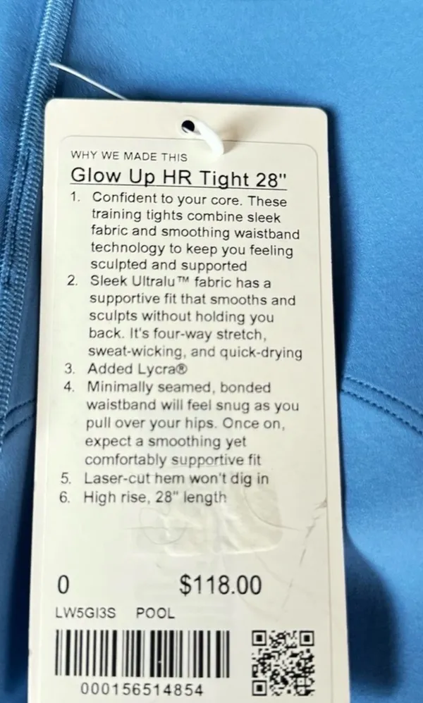 Lululemon Glow Up HR Tight 28” - Image 3