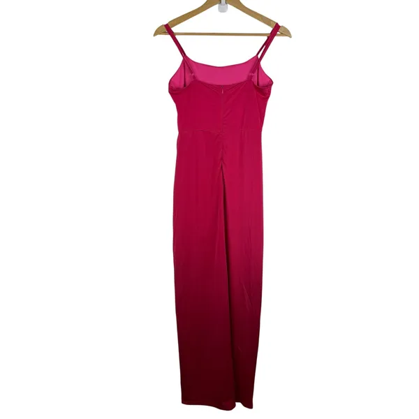 NWT Showpo‎ Trinah Corset Maxi Dress Size 6 Pink Ruched High Slit Formal Stretch - Image 6
