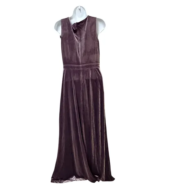 Lulus Mauve Velvet V-Neck Sleeveless Maxi Dress Size M Formal Gown - Image 4