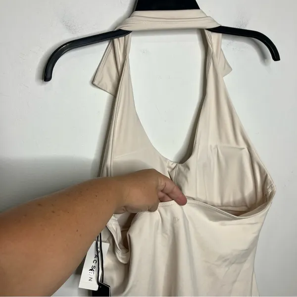 PacSun PAC 1980‎ whisper active putting mini dress skort ivory off white womens size XL - Image 8