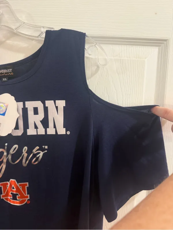 Gameday Couture Auburn Tigers Cold Shoulder T-Shirt Size XL - Image 7