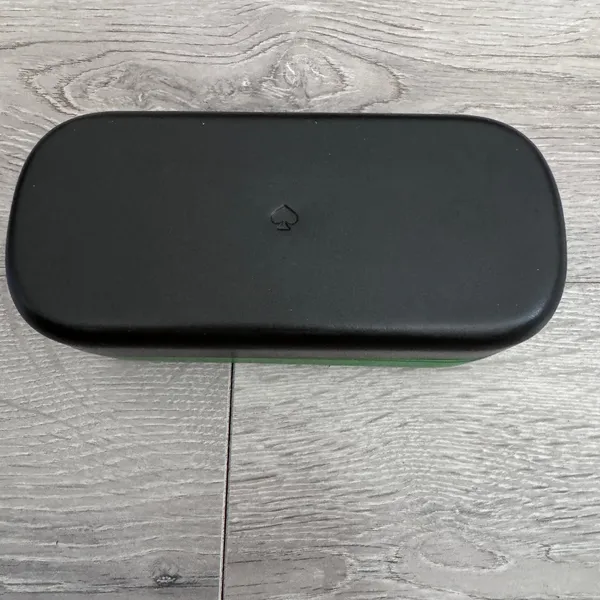 Kate Spade New York Green Black Hard Shell Glasses Case‎ Hello Sunshine Logo - Image 4