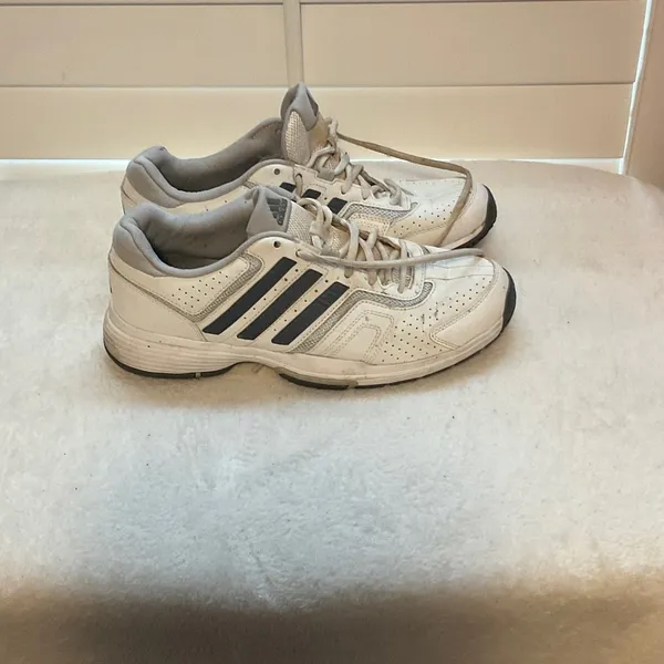 Adidas White and Black Athletic Shoes - Image 2
