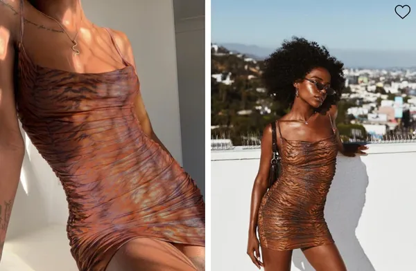 Princess Polly HARLAN MINI DRESS BROWN - Image 3