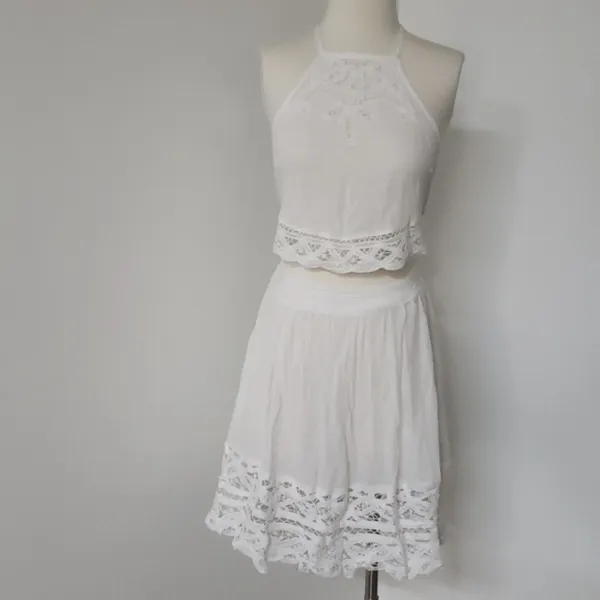 free people intimately mini skirt halter set - Image 2